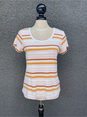 Wrangler Striped Baby Ribbed Scoop Neck Tee